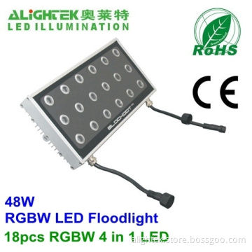 Rectangular Rgbw Led Flood Light 48w With 18pcs 4 In 1 Rgbw Edison Led 